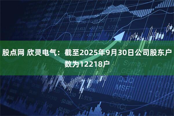 股点网 欣灵电气：截至2025年9月30日公司股东户数为12218户